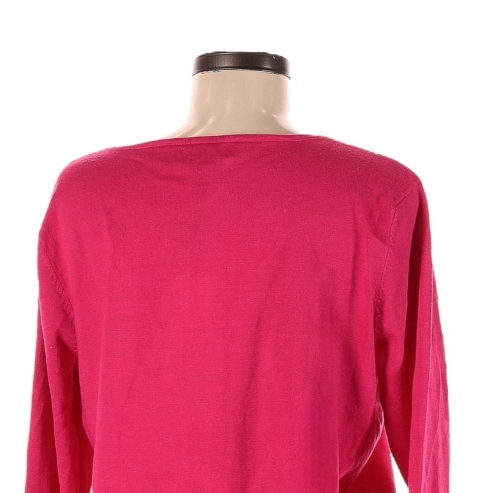 Galeries Lafayette Pink Cardigan Sweater M Covered Button Parisian Style NWT - Picture 4 of 9